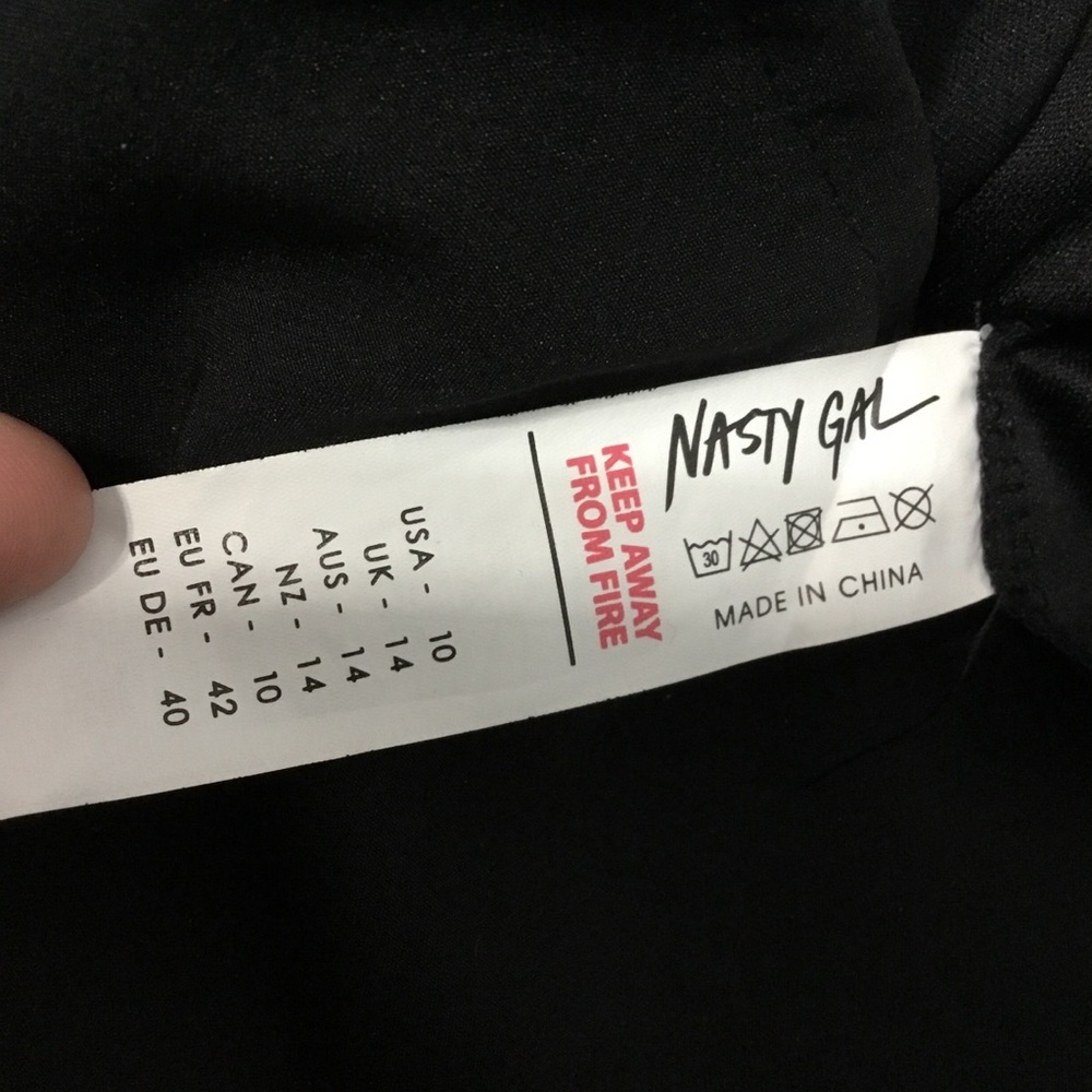 NASTY GAL Lets Net To It Mesh Fishnet Detail Mini Dress size US10 - Picture 11 of 12